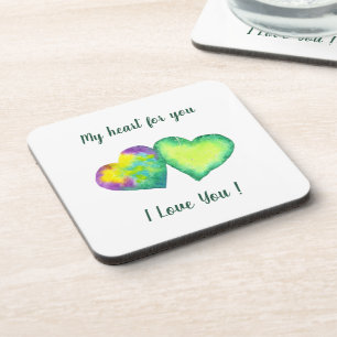 Minimalist Romantisch Ich liebe dich Valentinsta Getränkeuntersetzer