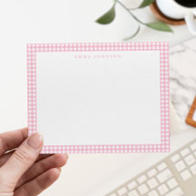 Minimalist rosa Gingham Karo