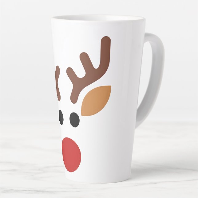 Minimalist Rudolph Reindeer Milchtasse (Rechte Ecke)