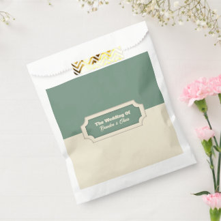Minimalist Sage Green and Cream Formal Geschenktütchen