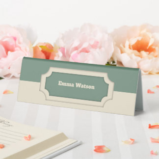 Minimalist Sage Green and Cream Formal Tischaufsteller