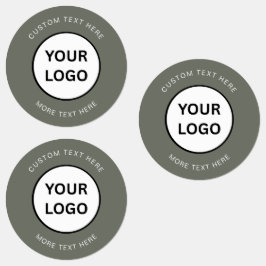 Minimalist Sage Green Custom Business Logo Labels Etiketten
