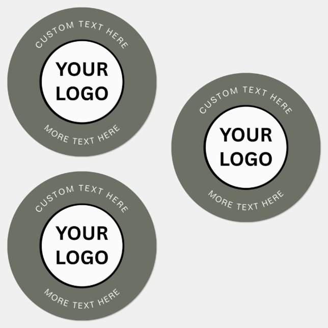 Minimalist Sage Green Custom Business Logo Labels Etiketten (Gruppe)