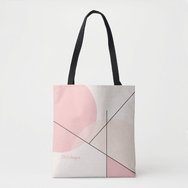 Minimalist Sakura – Chic & anpassbare Tasche (Vorderseite)