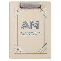 Minimalist Sand-Beige und Schieferblau-Monogramm