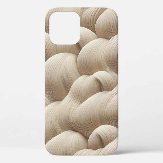 Minimalist Sand Wave Abstract Phone Case Sculpted (Rückseite)