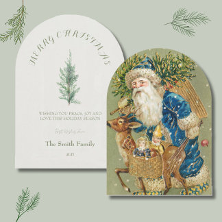 Minimalist Santa Christmas Card- Feiertagskarte