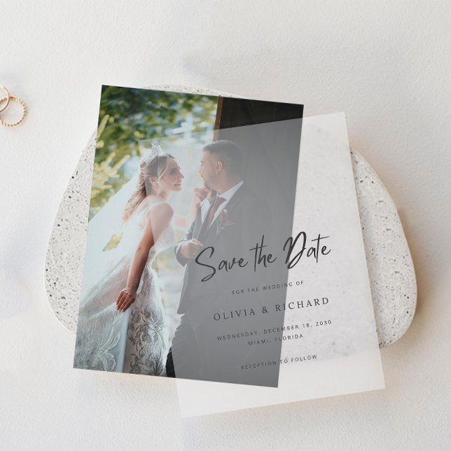 Minimalist Save The Date Vellum Invitation (Von Creator hochgeladen)