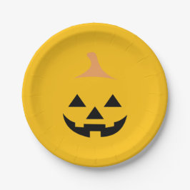 Minimalist Scary Pumpkin Pappteller