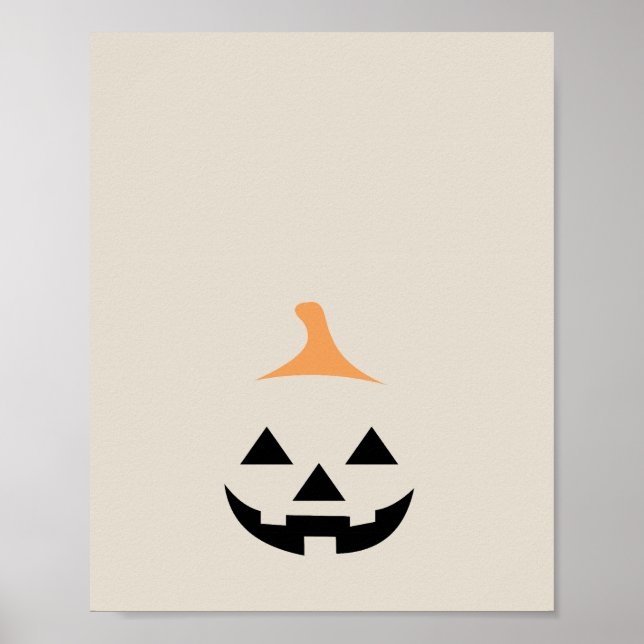 Minimalist Scary Pumpkin Poster (Vorne)