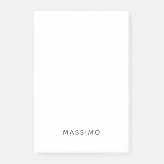 Minimalist Schlicht Modern Eigener Name Post-it Klebezettel (Vorderseite)