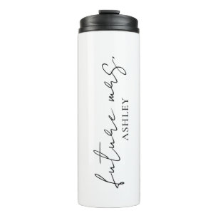 Minimalist Schwarze Schrift Individuelle zukünftig Thermosbecher