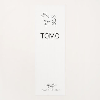 Minimalist Shiba Inu Anpassbar | Paw Line Zen Yogamatte