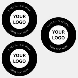 Minimalist Simple Black Custom Business Logo  Etiketten