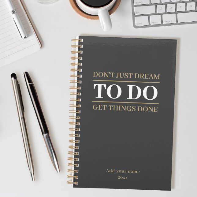 Minimalist Simple Charcoal Gray To Do Planer (Von Creator hochgeladen)