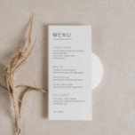 Minimalist Simple Font Wedding Menu Card Menükarte<br><div class="desc">Diese individuell anpassbare Karte für Hochzeitsmenüs ist auf unsere Minimalist All In One Collection abgestimmt und zeichnet sich durch ein sauberes und einfaches Layout mit einfacher Schrift aus. Für eine erweiterte Anpassung dieses Designs, z.B. das Ändern des Layouts, des Schriftartes oder der Textgröße, klicken Sie bitte auf den obigen Button...</div>