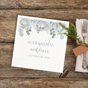 Minimalist Simple Wedding Calligraphy Template Nap Serviette