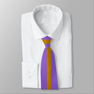 Minimalist Single Goldstreifen auf Violett Krawatte
