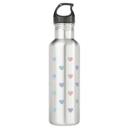 Minimalist Soft Pastel Heart Pattern   Edelstahlflasche