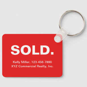 Minimalist SOLD Makler Budget-Neuheim-Schluss Schlüsselanhänger