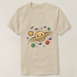 Minimalist Space Ästhetik Galaxy Mond T-Shirt