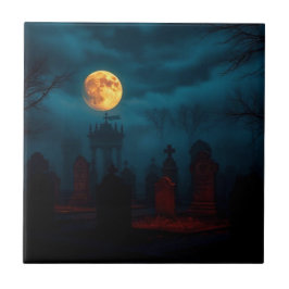 Minimalist Spider Web Halloween Ceramic Tile Fliese