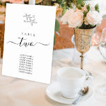 Minimalist Starfish Beach Monogram Wedding Tischnummer<br><div class="desc">A minimalist tropical starfish monogram wedding design. A simple design that uses a sketch of a starfish to create an elegant classic monogram. A charming black and white tropical beach design with classy script typography. An elegant coastal beach themed wedding table number card design with modern elements. Matching wedding invitations...</div>
