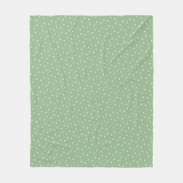 Minimalist Staubiger Salbei Kleine Dreiecke Fleecedecke