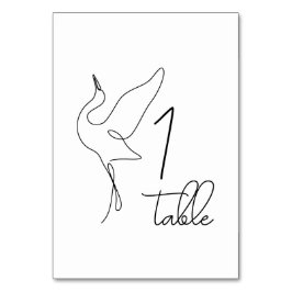 Minimalist Stork Neutral Baby Shower Tischnummer