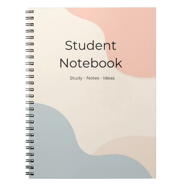 Minimalist Student Notebook Pastel Journal  (Devant)