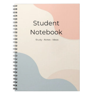 Minimalist Student Notebook Pastel Journal  Notizblock