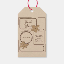 Minimalist Style Flower Notes Baby Shower Geschenkanhänger