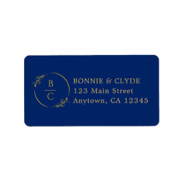 Minimalist Stylish Navy Mailing Label Design Adressaufkleber