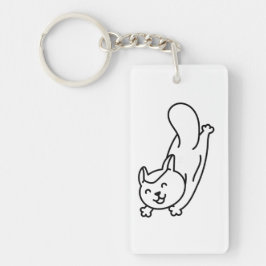 Minimalist Sugar Glider Line Art Schlüsselanhänger