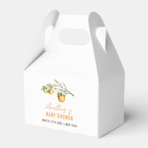 Minimalist Summer Orange Citrus Baby Shower 