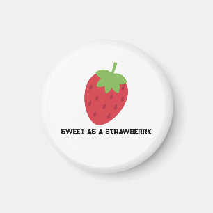 Minimalist süße Erdbeermagnet Magnet