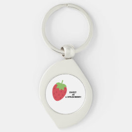 Minimalist sweet strawberry  schlüsselanhänger