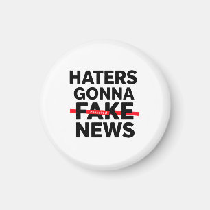 Minimalist T-Shirt Design with "Haters Gonna Fake Magnet