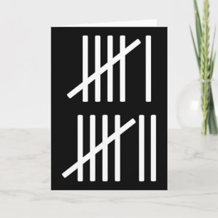 Minimalist Tally Marks Zählen 67 Meme Slang 6 7  Karte