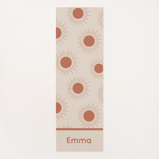 Minimalist Terracotta Abstract Boho sun custom Yogamatte