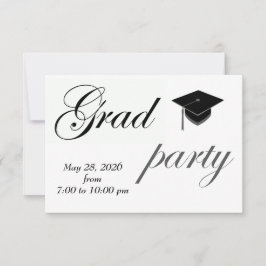 Minimalist Text High School Graduation Party  Einladung