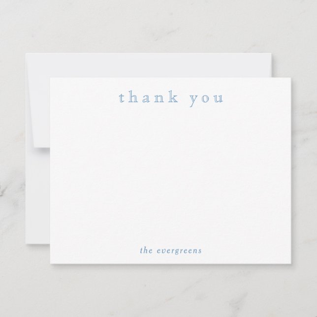 Minimalist Thank You Couples or Family Stationery Mitteilungskarte (Vorderseite)