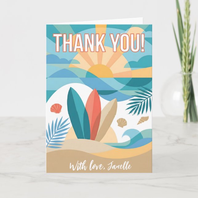 Minimalist Thank You Simple Black Modern gift Karte (Vorderseite)