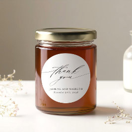 Minimalist Thank You Wedding Sticker and Label