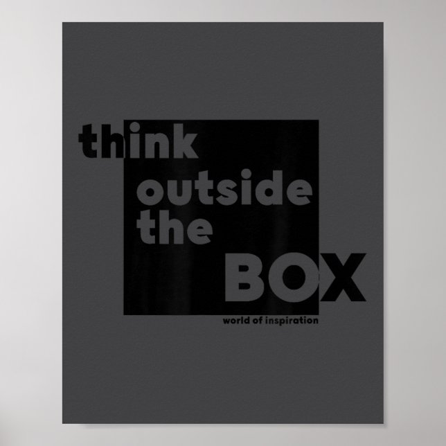 Minimalist Think Outside The Box  Poster (Vorne)