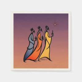 Minimalist Three Wise Men Serviette