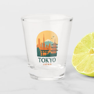 Minimalist Tokyo Japan Shot Glass – Modern Travel  Schnapsglas
