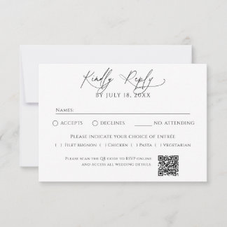 Minimalist Traditional QR Code RSVP