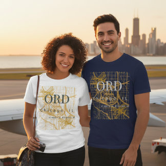 Minimalist Travel City | ORD Chicago Airport Code  T-Shirt