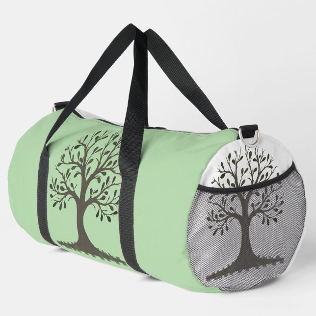 🌳 Minimalist Tree of Life Duffel Bag - Gym Tote Duffle Bag (Rechte Ecke)